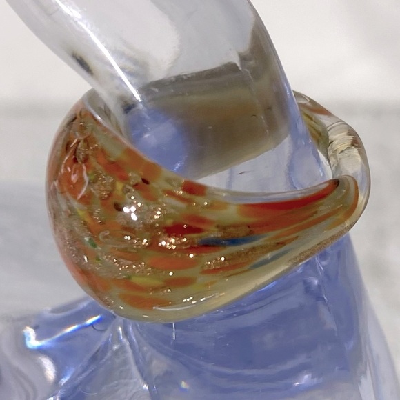 Vintage Art Glass Handmade Multicolour Band Ring - Picture 3 of 12